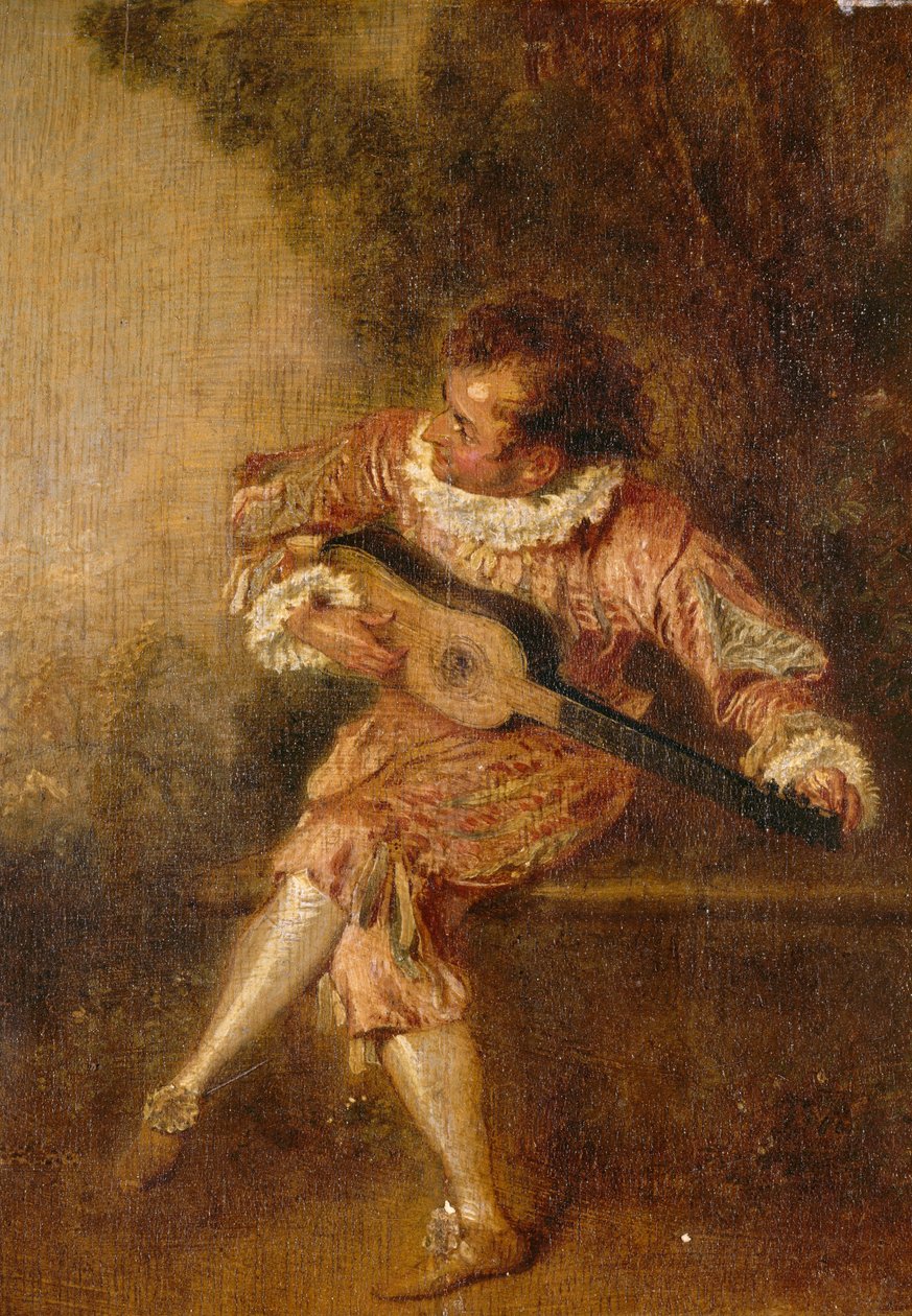 Serenadien luovuttaja (Mezetin) tekijältä Jean Antoine Watteau