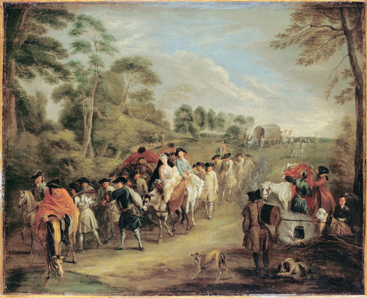 Sotilaat maaliskuussa tekijältä Jean Antoine Watteau