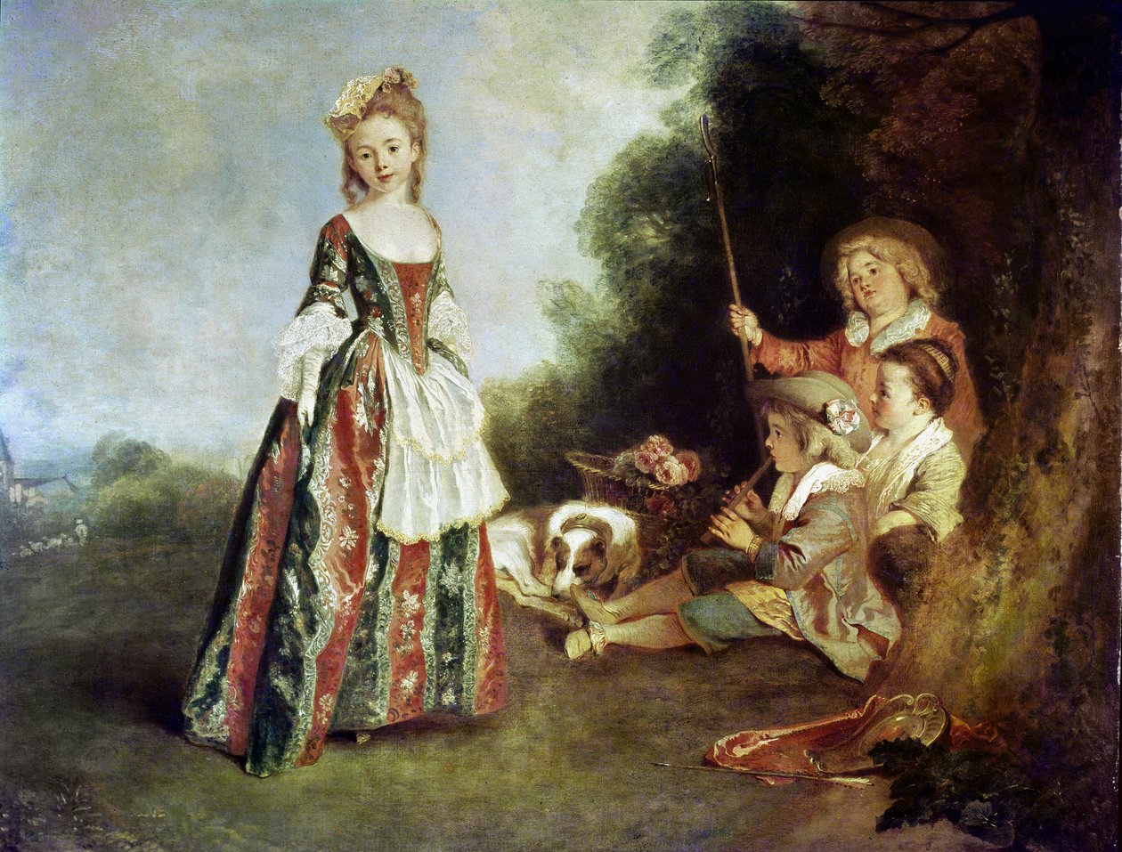 Tanssi eli Iris, 1719-20 tekijältä Jean Antoine Watteau