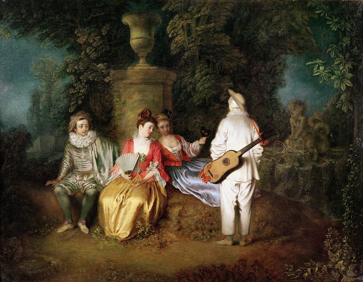 The Foursome, n. 1713 tekijältä Jean Antoine Watteau