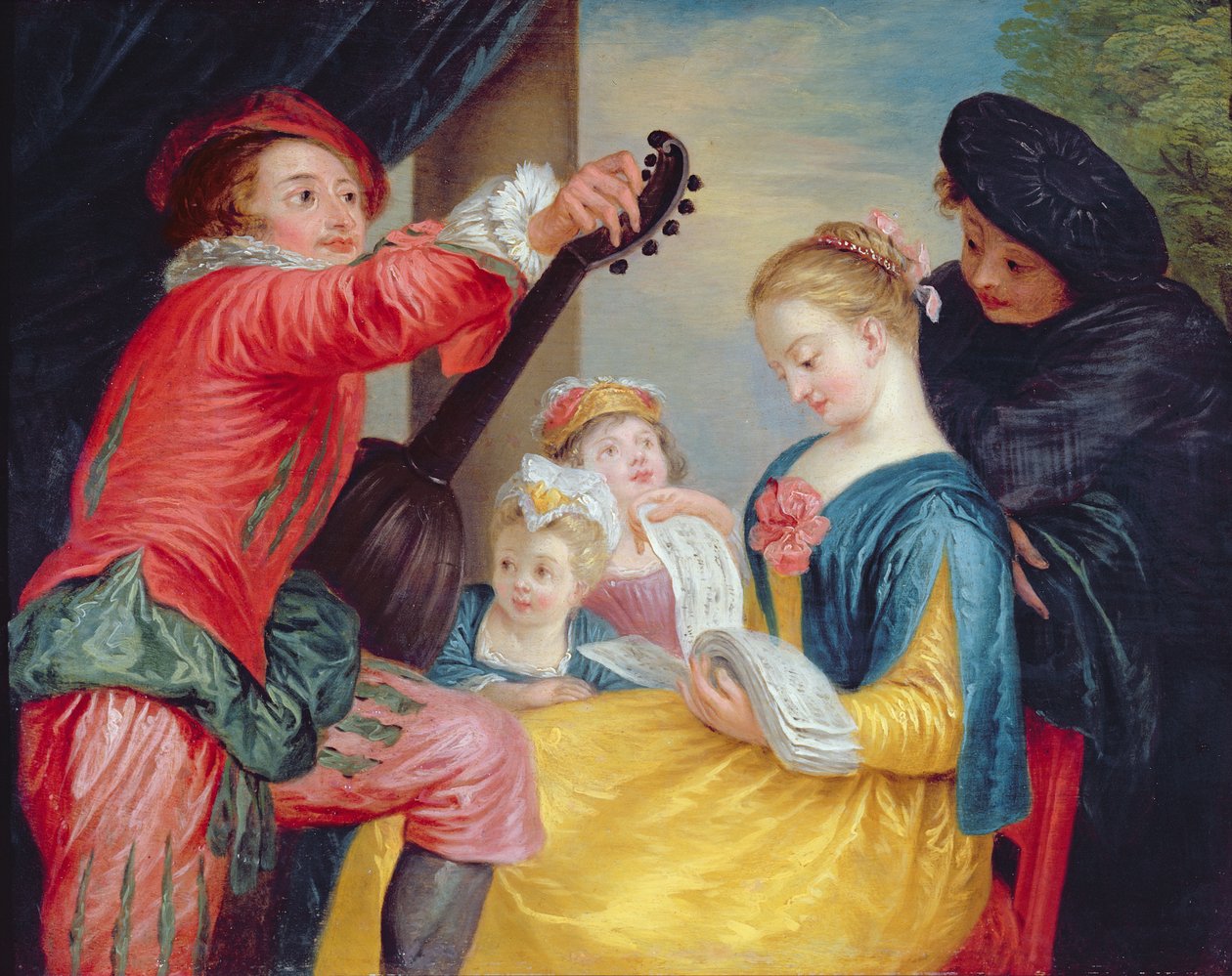 Musiikkitunti tekijältä Jean Antoine Watteau