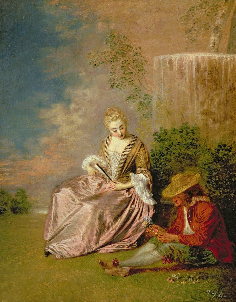 Ujo rakastaja, 1718 tekijältä Jean Antoine Watteau
