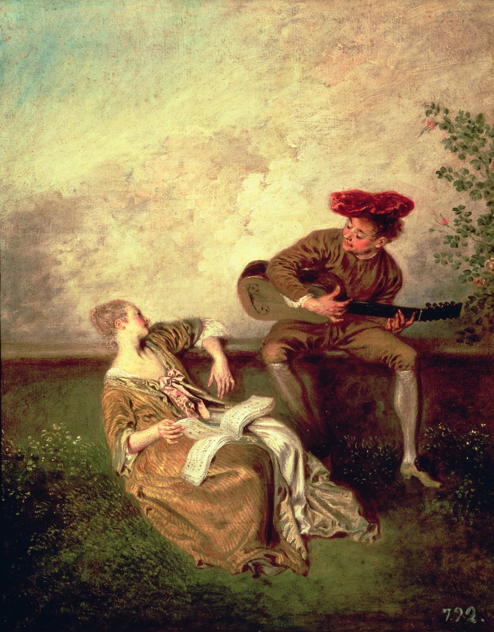 Laulutunti tekijältä Jean Antoine Watteau