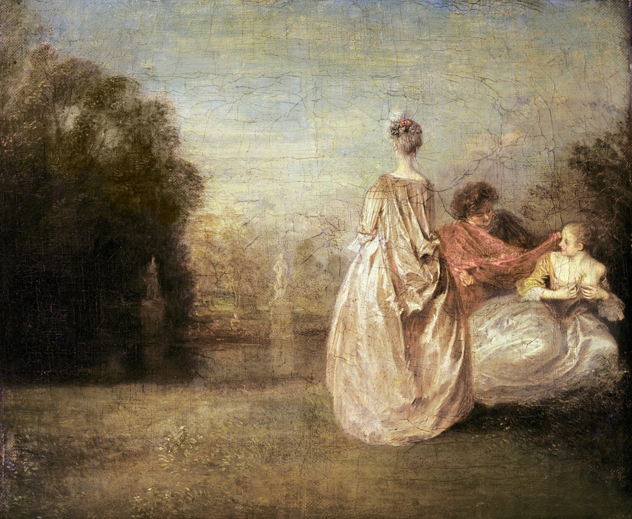 Kaksi serkkua, 1716-20 tekijältä Jean Antoine Watteau