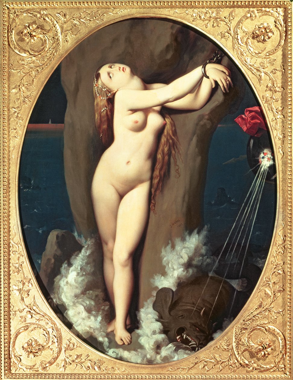 Angelica ketjuissa, 1859 tekijältä Jean Auguste Dominique Ingres