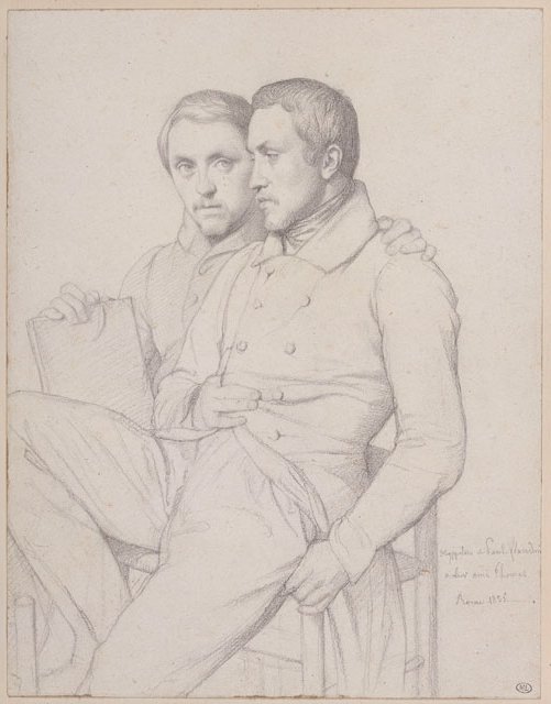 Hippolyten ja Paul Flandrinin kaksinkertainen omakuva tekijältä Jean Auguste Dominique Ingres