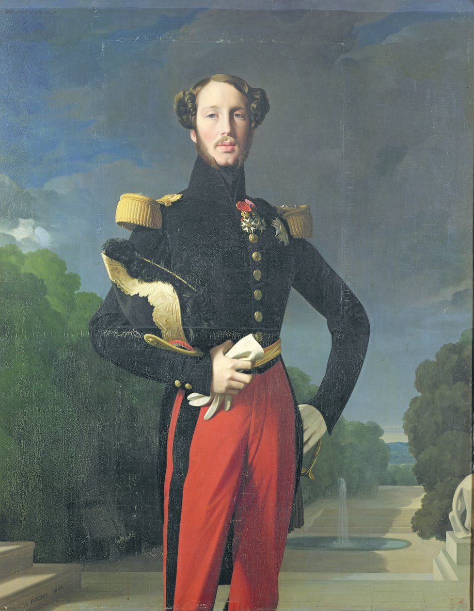 Ferdinand-Philippe (1810-42) Orleansin herttua Saint-Cloudin puistossa, 1843 tekijältä Jean Auguste Dominique Ingres