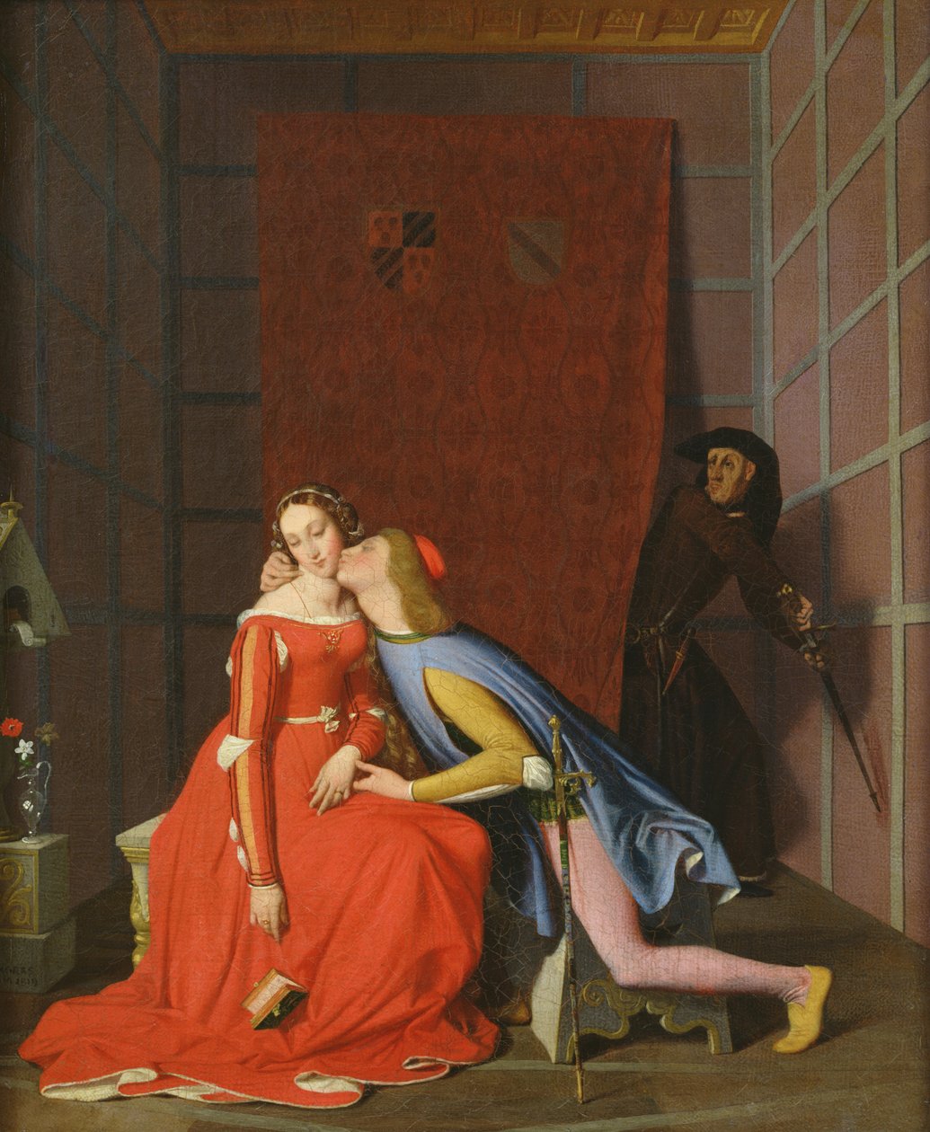 Francesca da Rimini ja Paolo Malatesta, 1819 tekijältä Jean Auguste Dominique Ingres