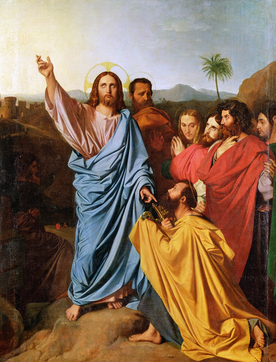 Jeesus palauttaa avaimet Pietarille, 1820 tekijältä Jean Auguste Dominique Ingres
