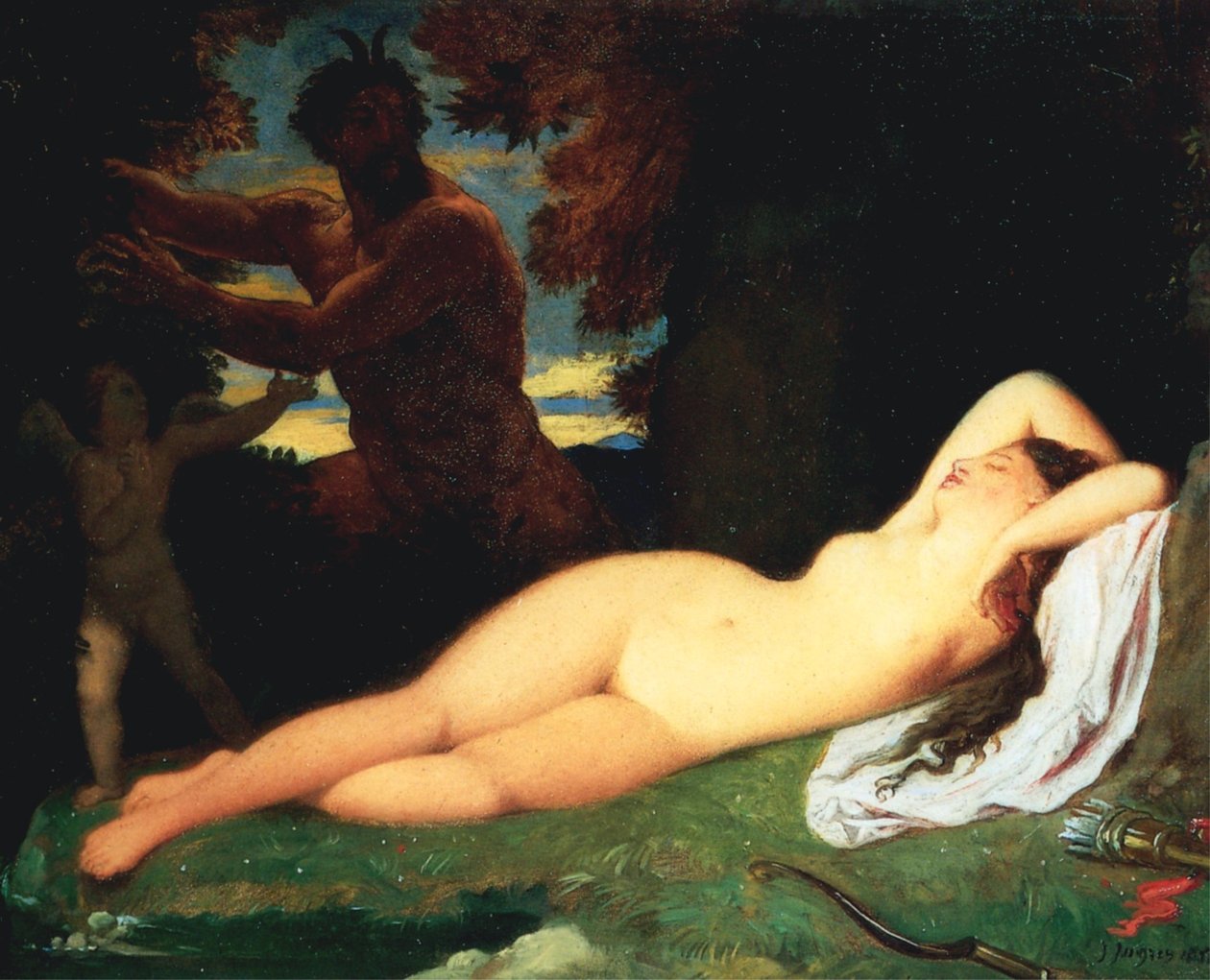 Jupiter ja Antiope tekijältä Jean Auguste Dominique Ingres
