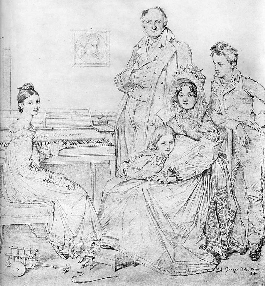 La Famille Stamaty tekijältä Jean Auguste Dominique Ingres