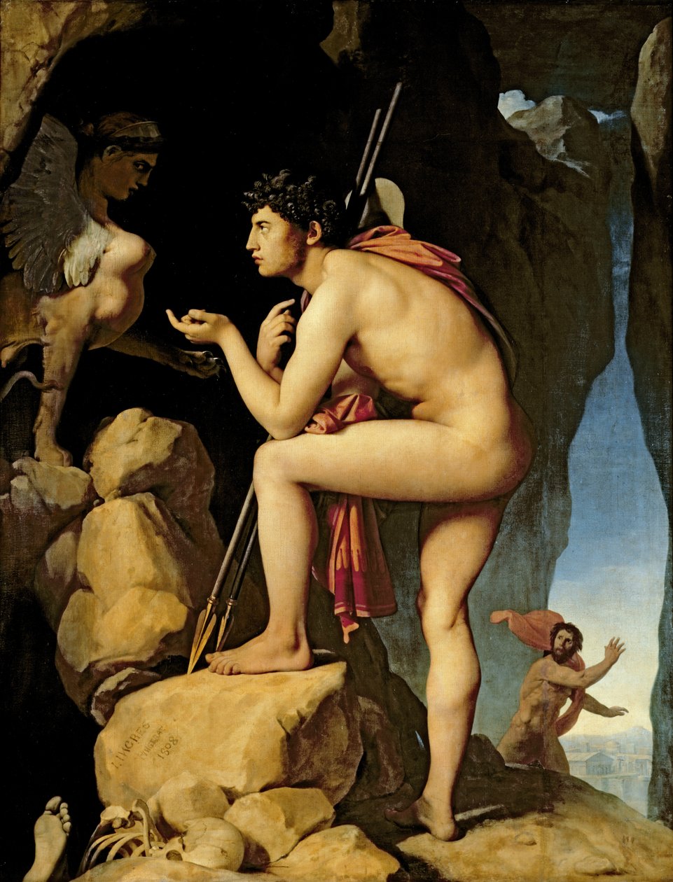 Oidipus ja Sfinksi, 1808 tekijältä Jean Auguste Dominique Ingres