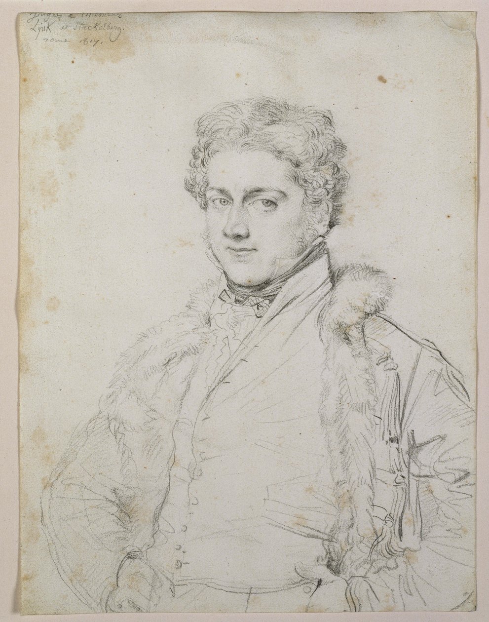 Charles Robert Cockerellin muotokuva, 1817 (grafiitti paperille) tekijältä Jean Auguste Dominique Ingres