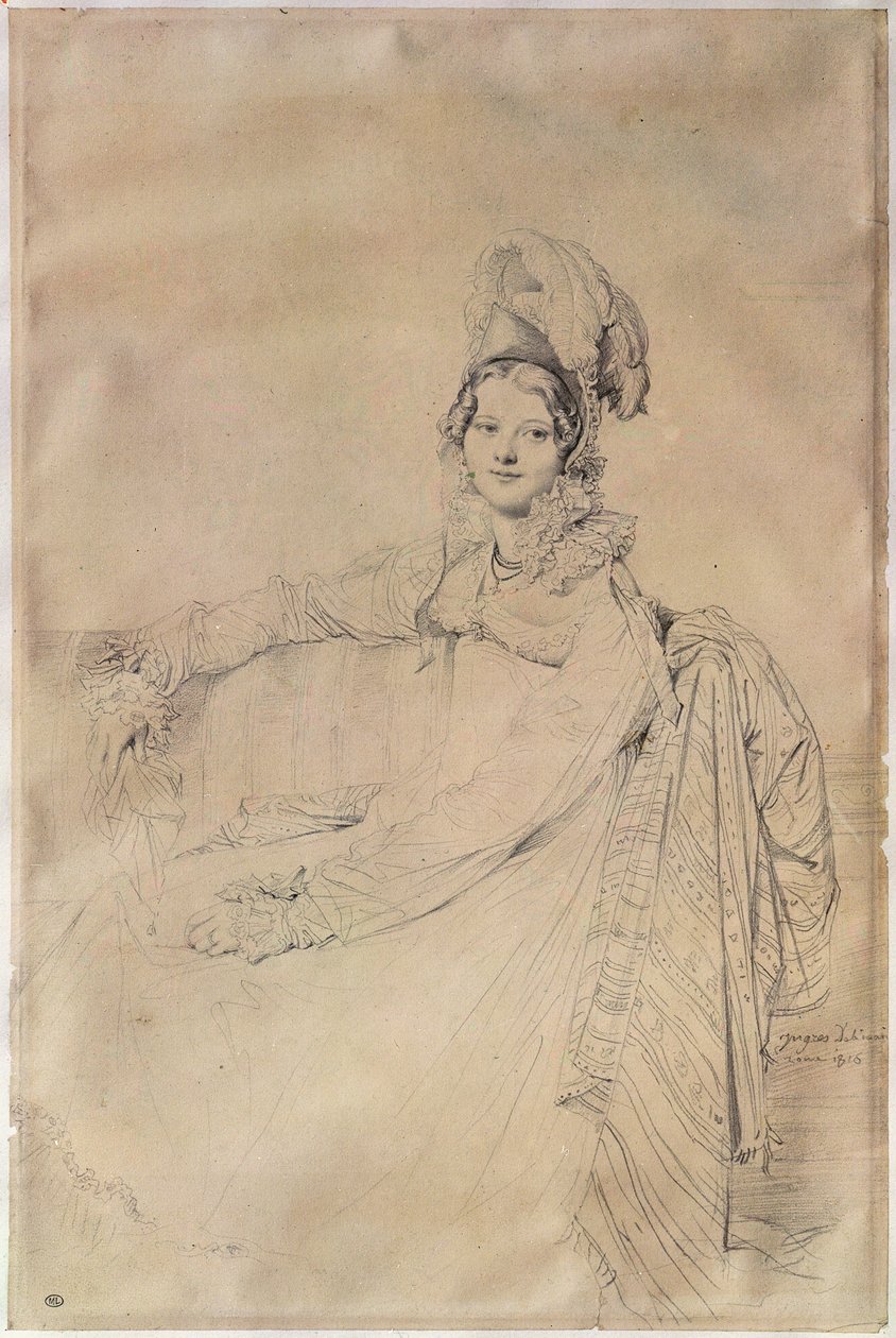 Madame Louis-Nicolas-Marie Destouchesin (1787-1831) muotokuva 1816 tekijältä Jean Auguste Dominique Ingres