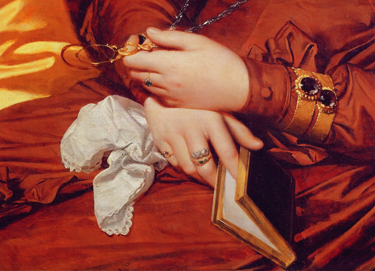 Muotokuva Madame Marcottesta, yksityiskohta käsistä, 1826 (yksityiskohta kuvasta 83538) tekijältä Jean Auguste Dominique Ingres