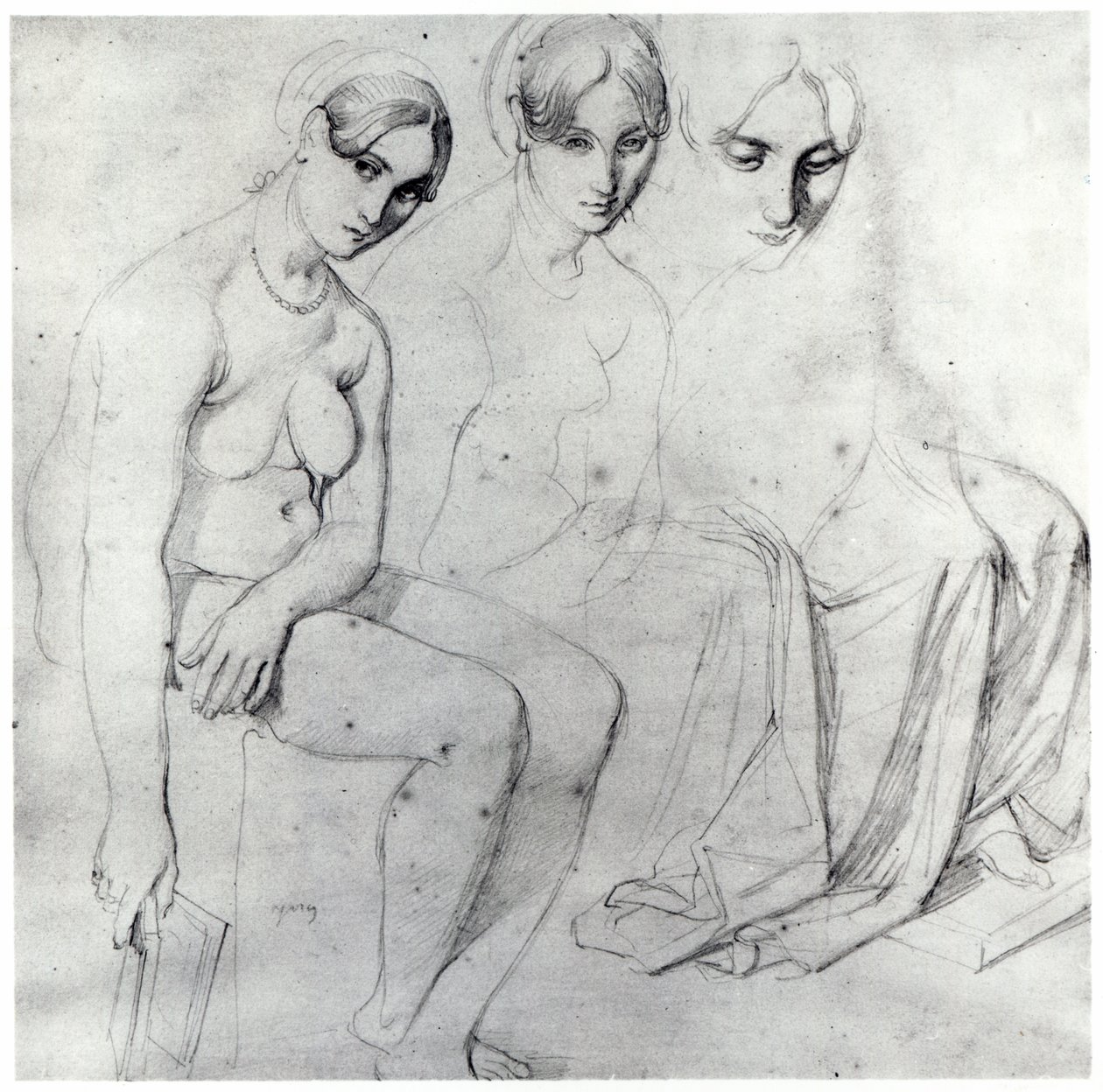 Tutkimus Francesca da Riminille tekijältä Jean Auguste Dominique Ingres