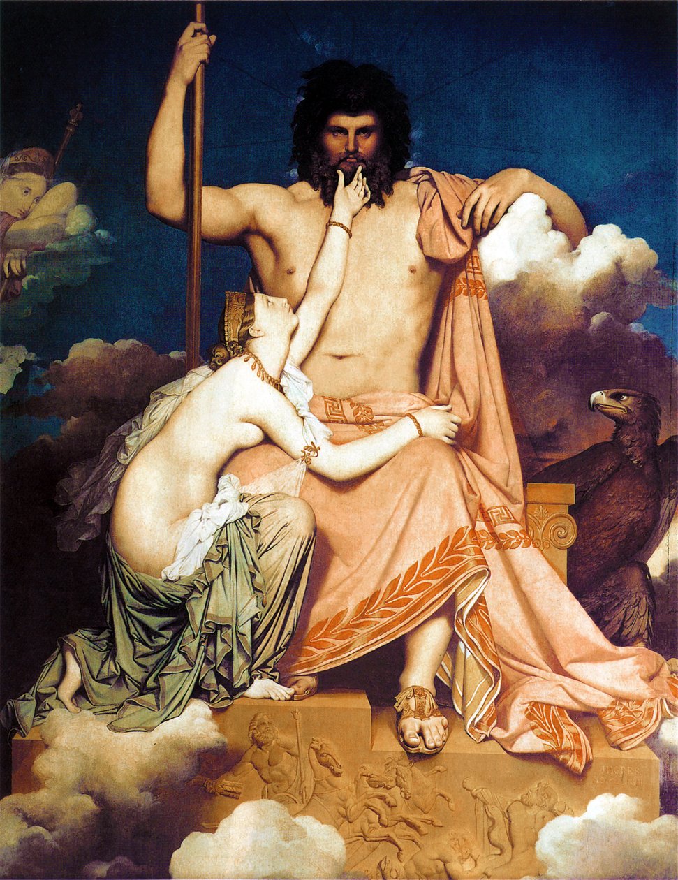 Zeus ja Thetis tekijältä Jean Auguste Dominique Ingres