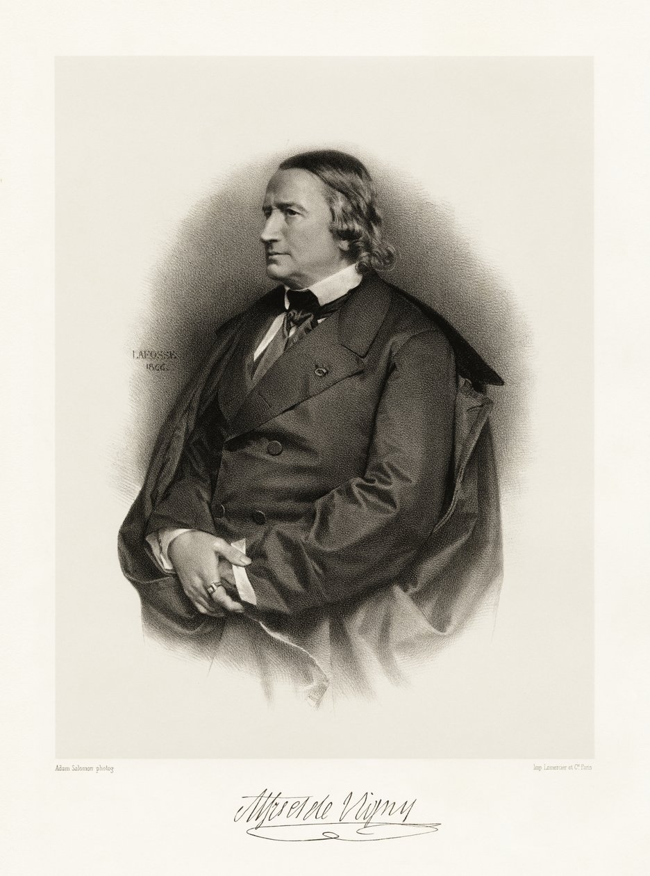 Alfred de Vigny, 1865-66 tekijältä Jean Baptiste Adolphe Lafosse