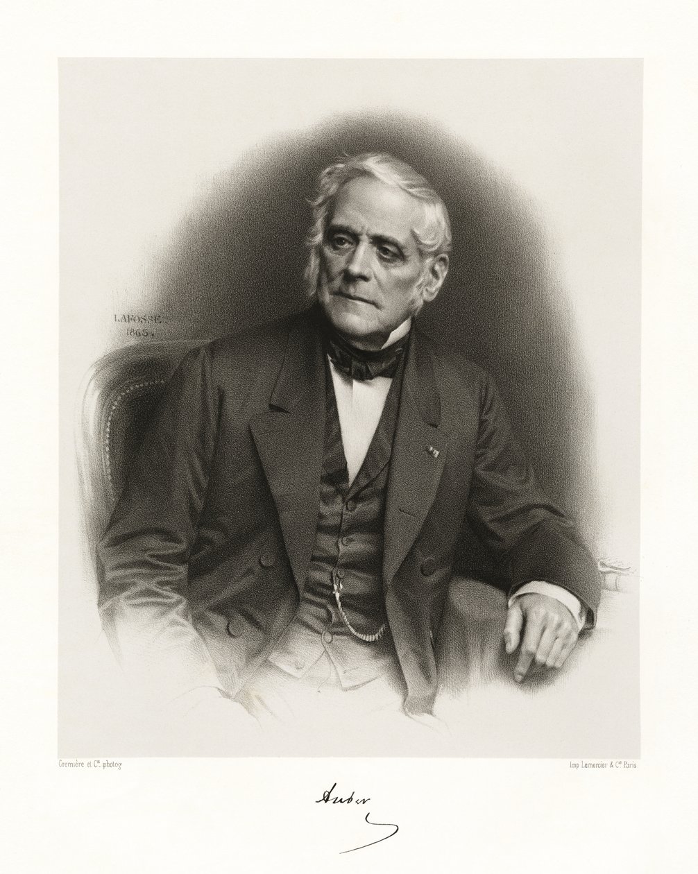 Daniel François Esprit Auber, 1865-66 tekijältä Jean Baptiste Adolphe Lafosse