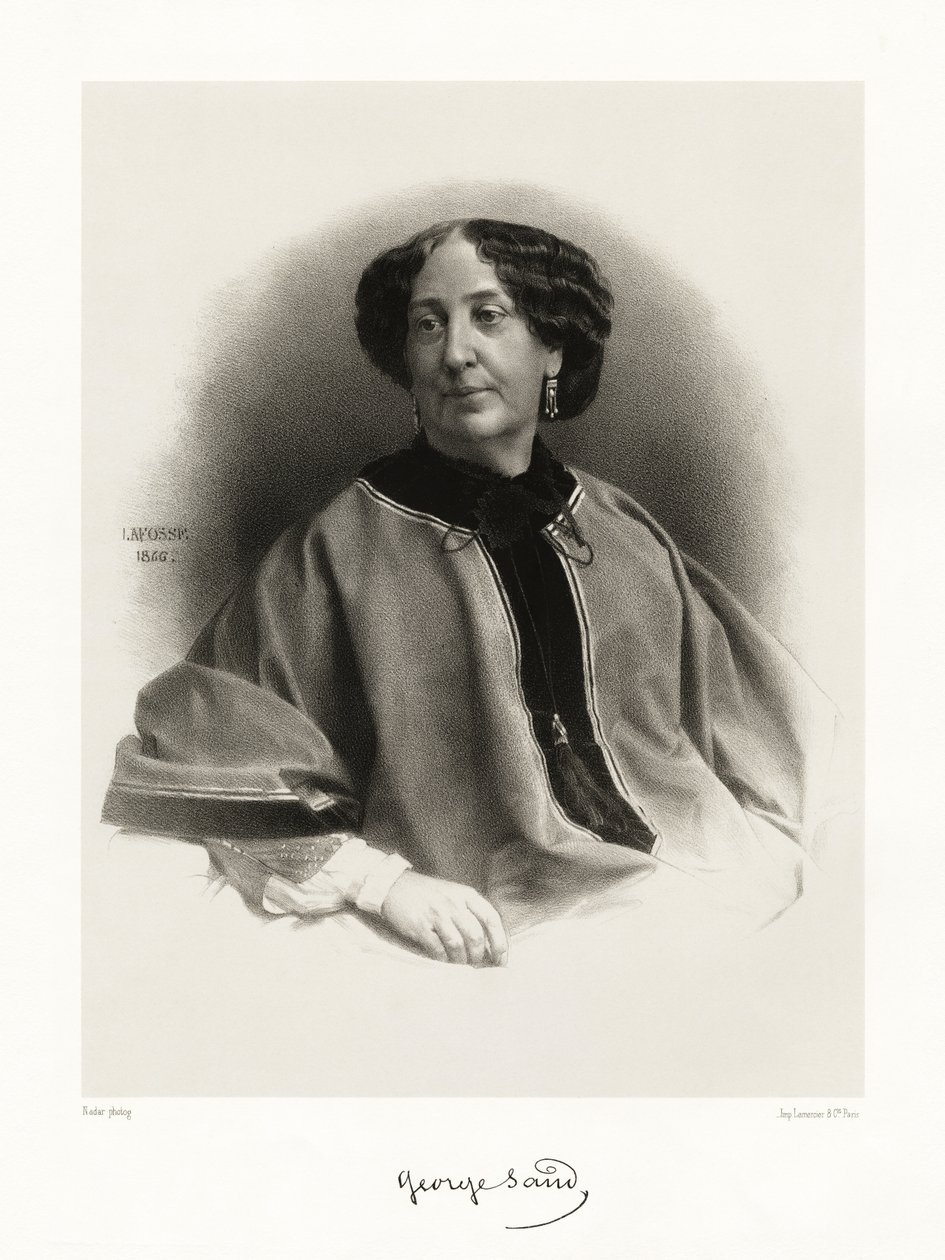 Georges Sand, 1865-66 tekijältä Jean Baptiste Adolphe Lafosse