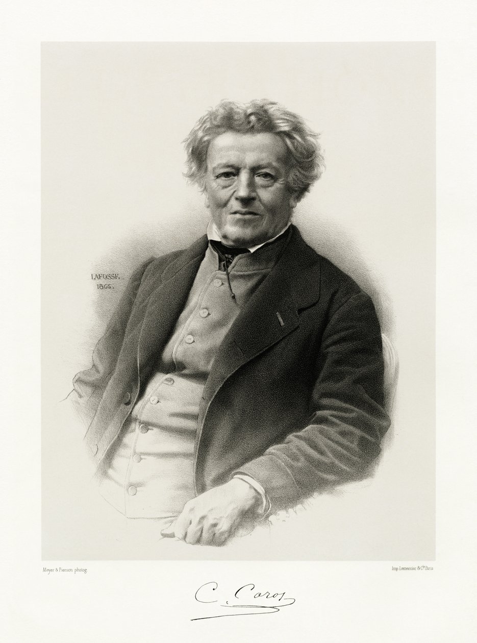 Jean Baptiste Camille Corot, 1865-66. tekijältä Jean Baptiste Adolphe Lafosse