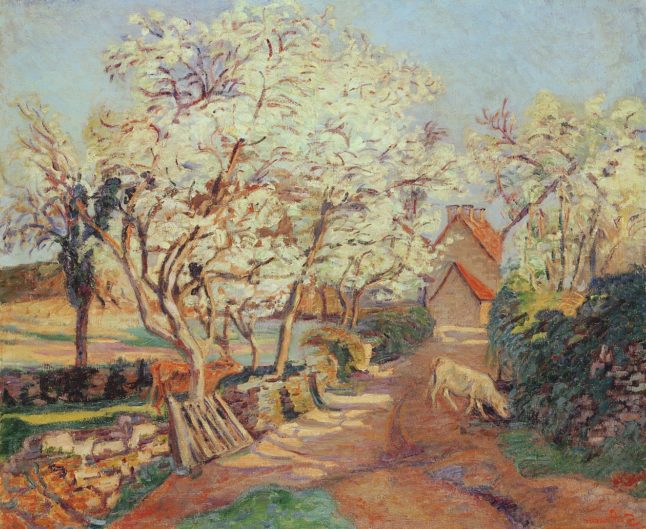 Luumupuut kukkimassa tekijältä Jean Baptiste Armand Guillaumin