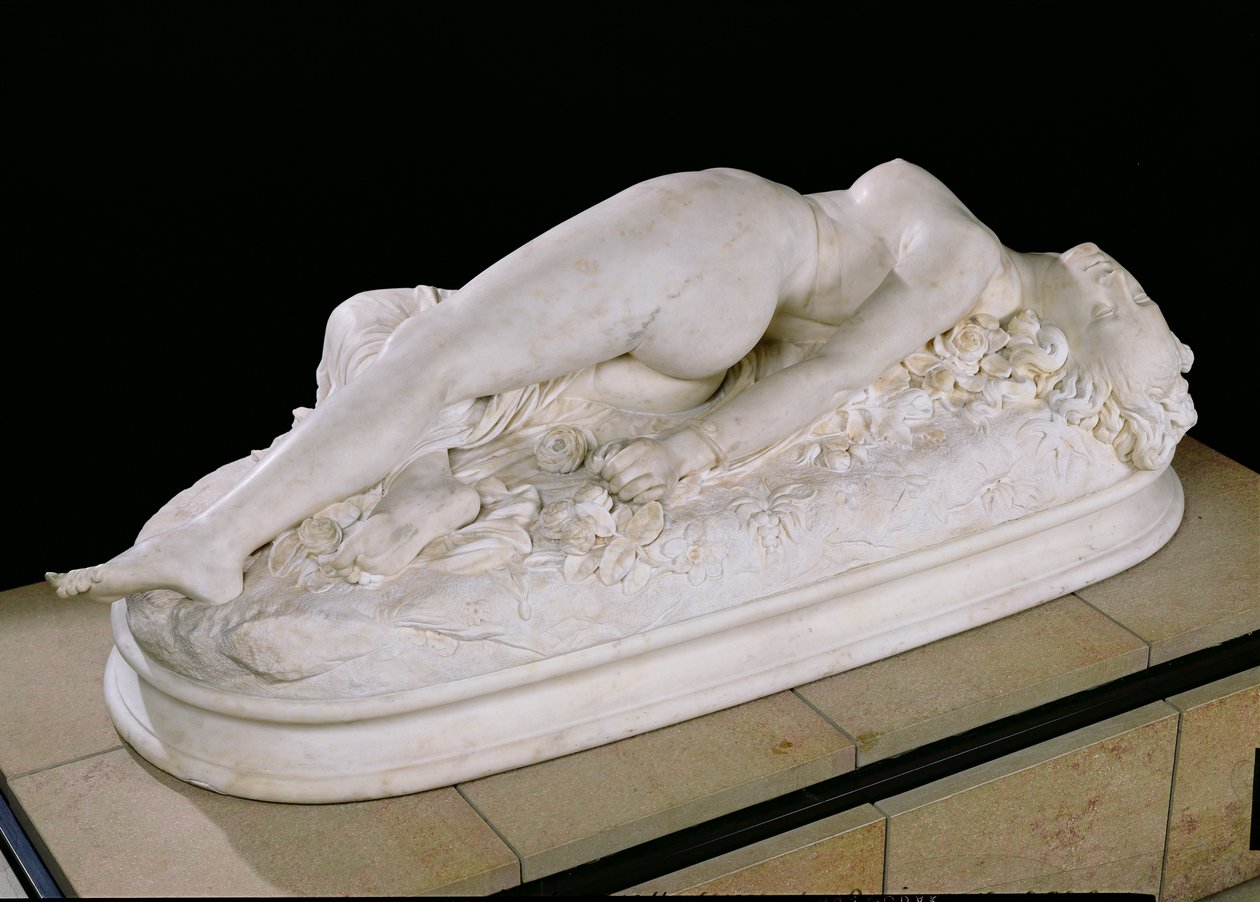 Käärmeen purema nainen, 1847 (marmori) tekijältä Jean Baptiste Auguste Clesinger