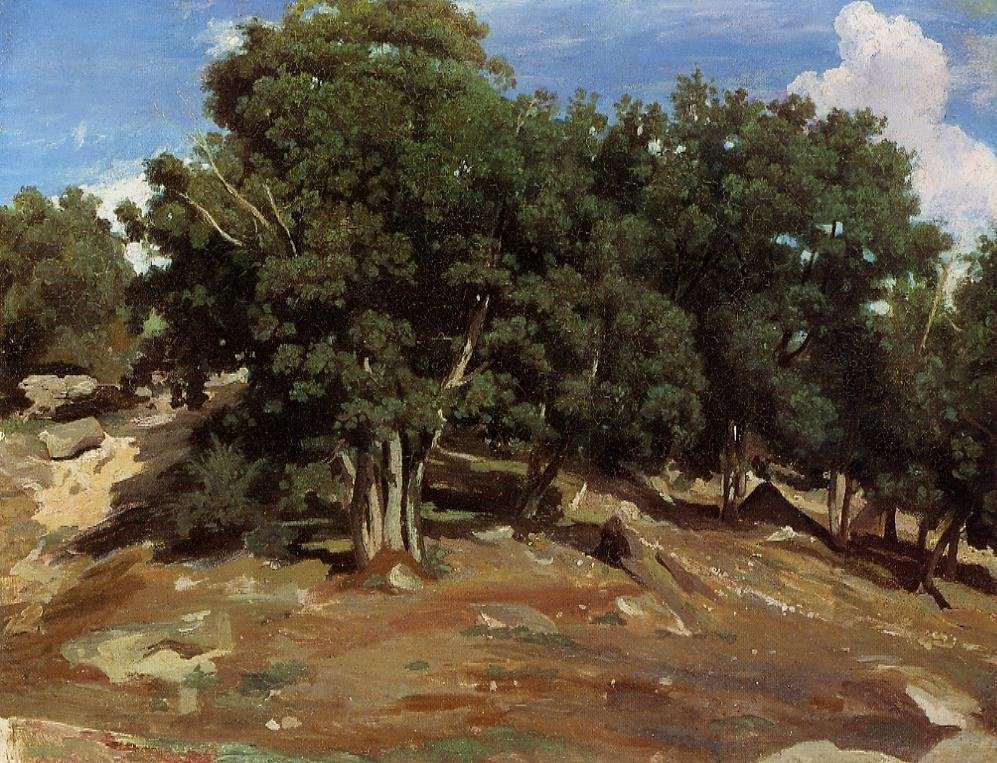 Bas-Breaun mustat tammet tekijältä Jean Baptiste Camille Corot