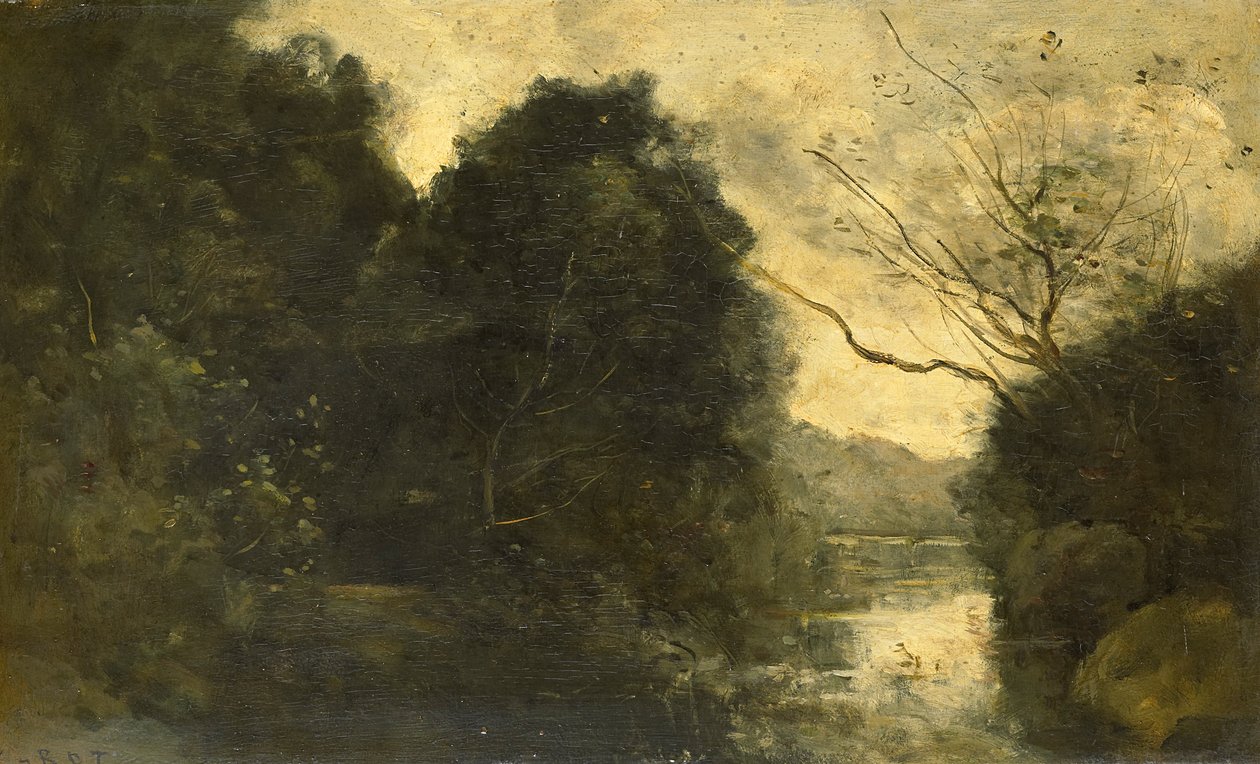 Bosvijver tekijältä Jean Baptiste Camille Corot