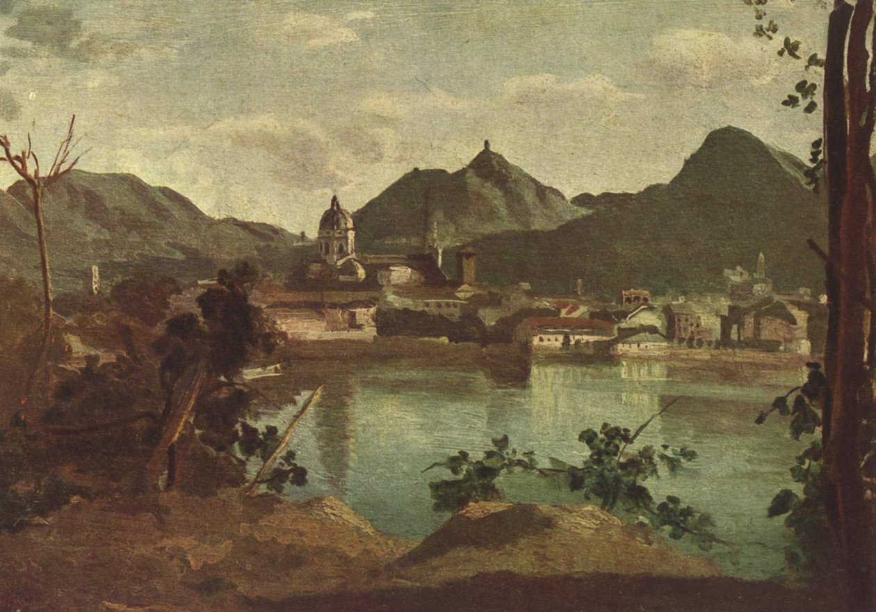 Como ja Como -järvi tekijältä Jean Baptiste Camille Corot