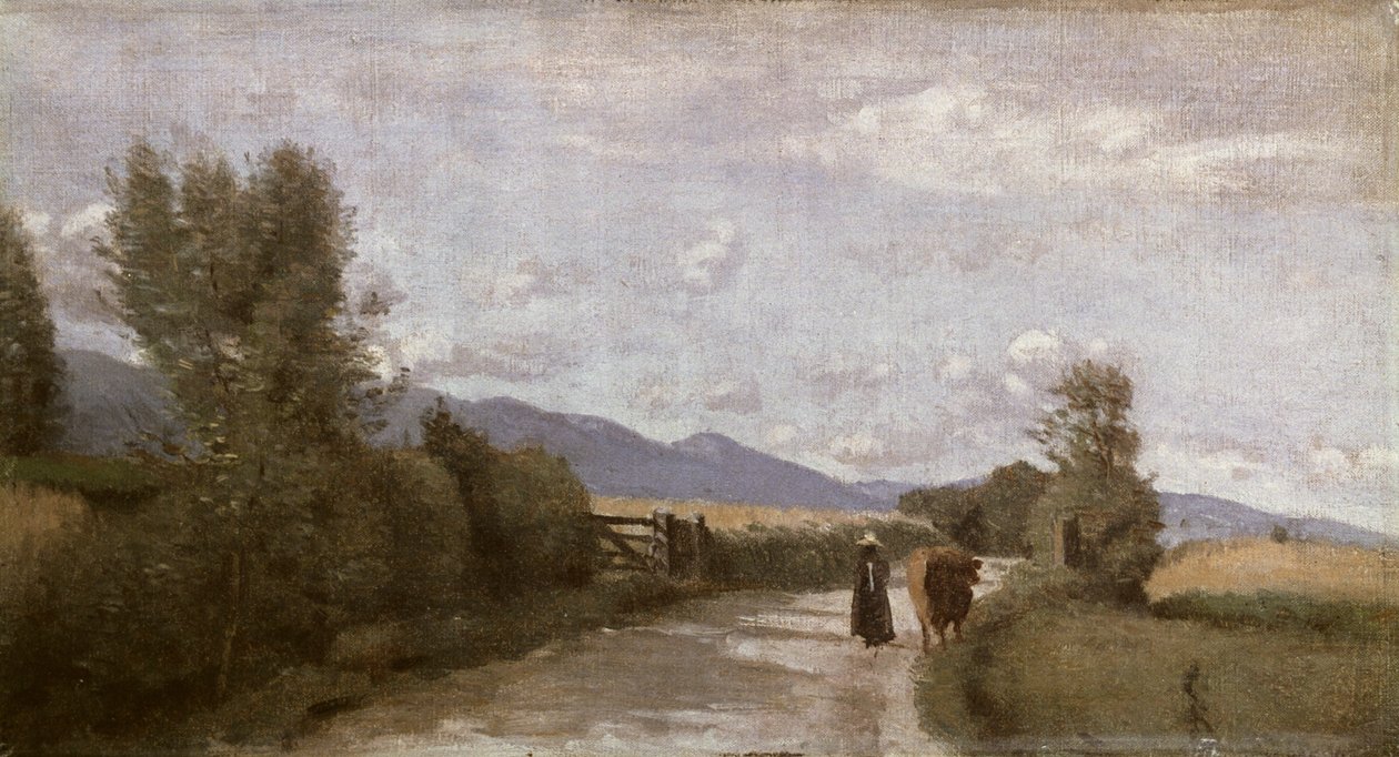 Dardagny, Aamu, n. 1853 tekijältä Jean Baptiste Camille Corot