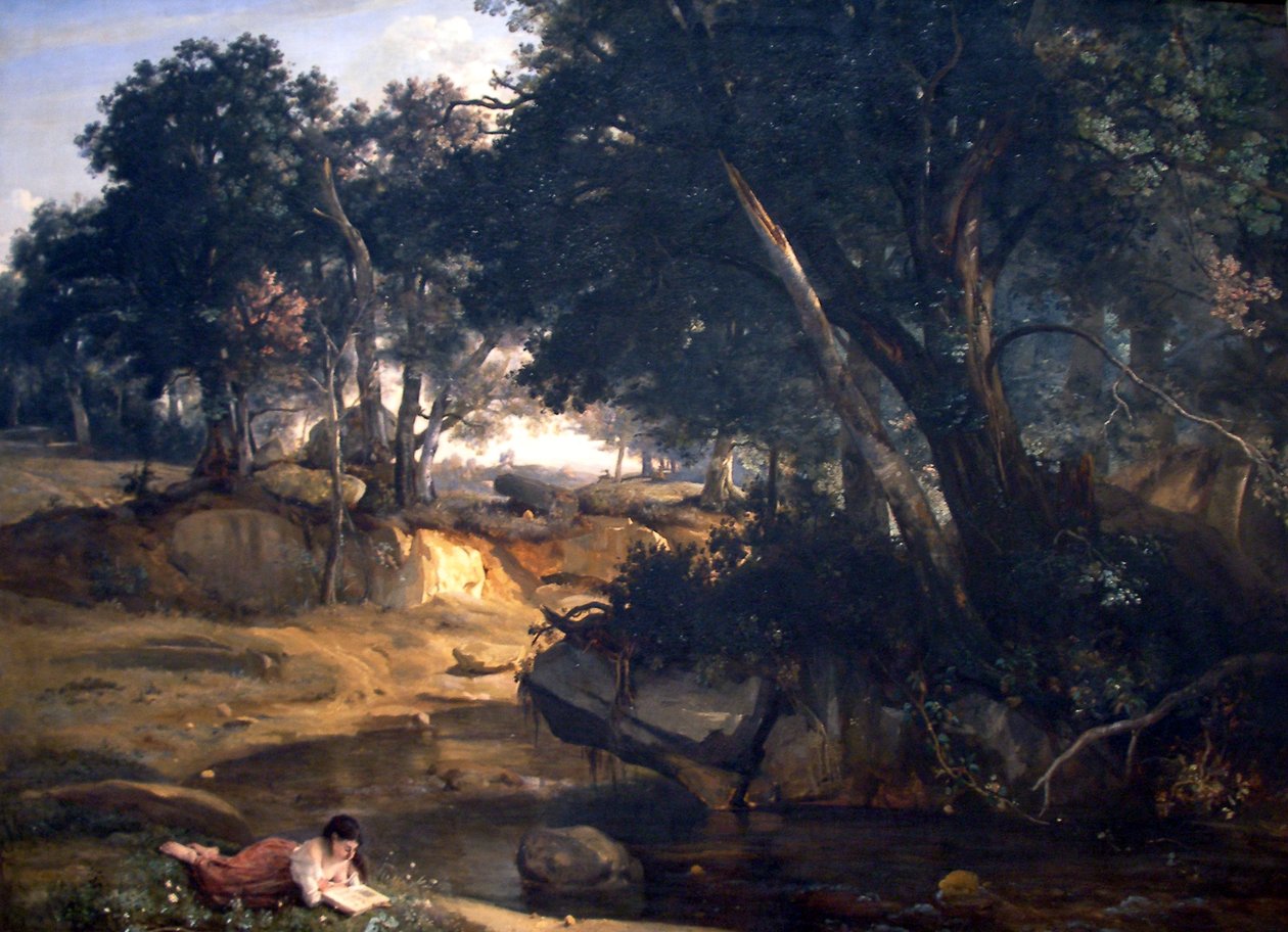 Fontainebleaun metsä tekijältä Jean Baptiste Camille Corot
