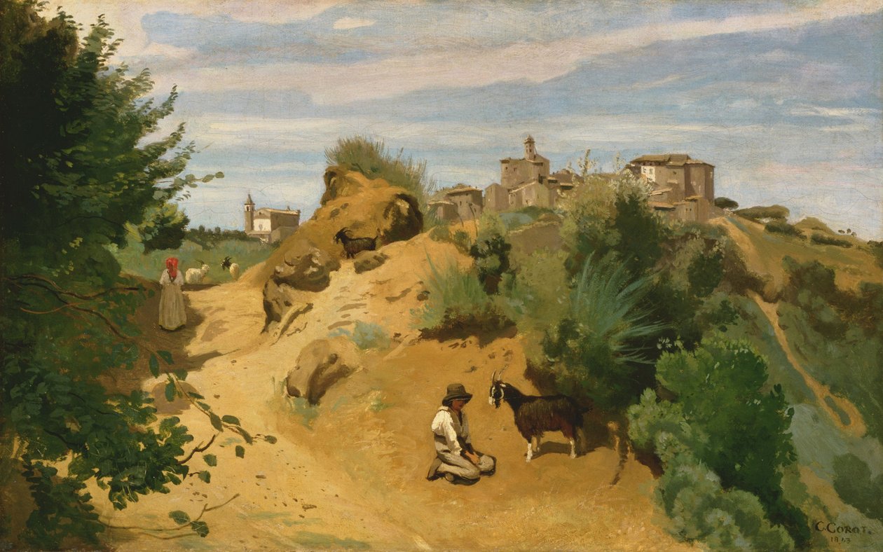 Genzano tekijältä Jean Baptiste Camille Corot