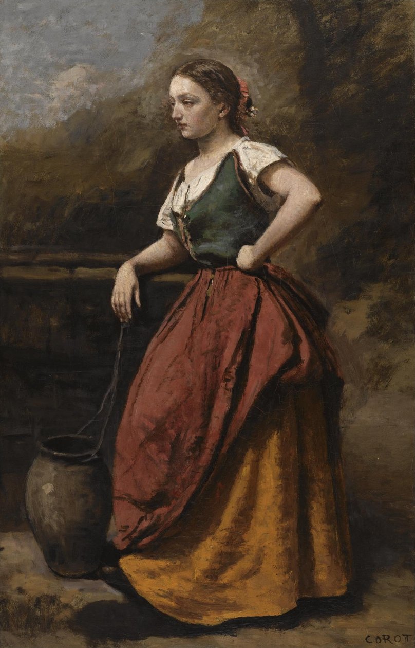 Jeune femme a la fontaine tekijältä Jean Baptiste Camille Corot