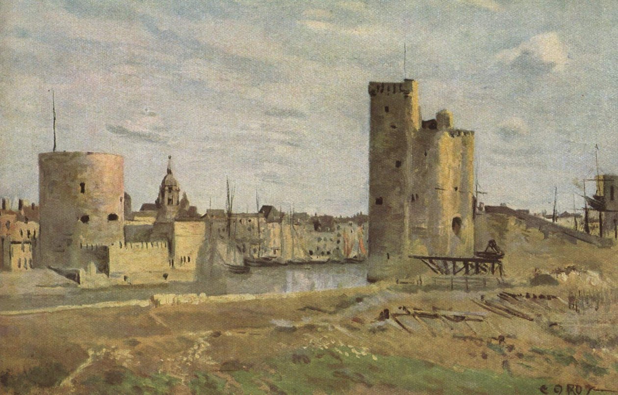 La Rochelle, Sataman sisäänkäynti tekijältä Jean Baptiste Camille Corot