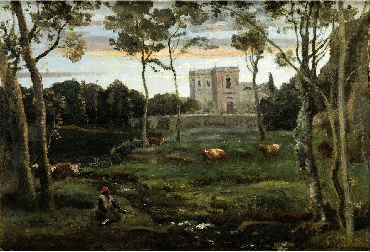 Villa Doria-Pamphili, Rooma tekijältä Jean Baptiste Camille Corot