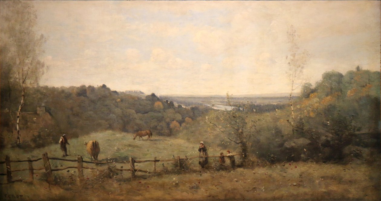 Sèvresin korkeudet. Suljettu laidun tekijältä Jean Baptiste Camille Corot