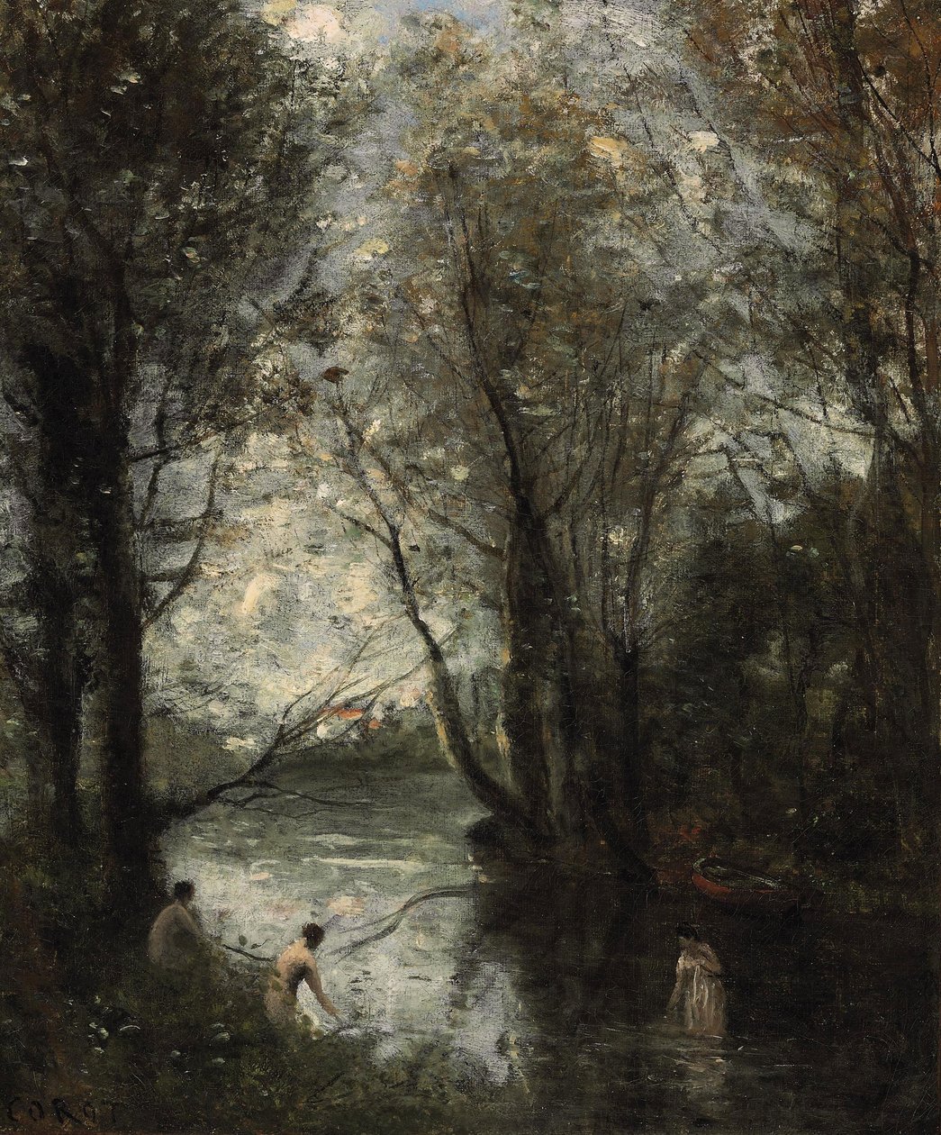 Les trois baigneuses tekijältä Jean Baptiste Camille Corot