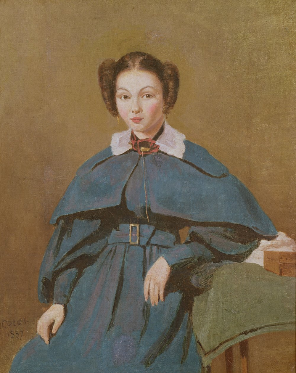 Taiteilijan veljentytär Madame Baudotin muotokuva, 1837 tekijältä Jean Baptiste Camille Corot