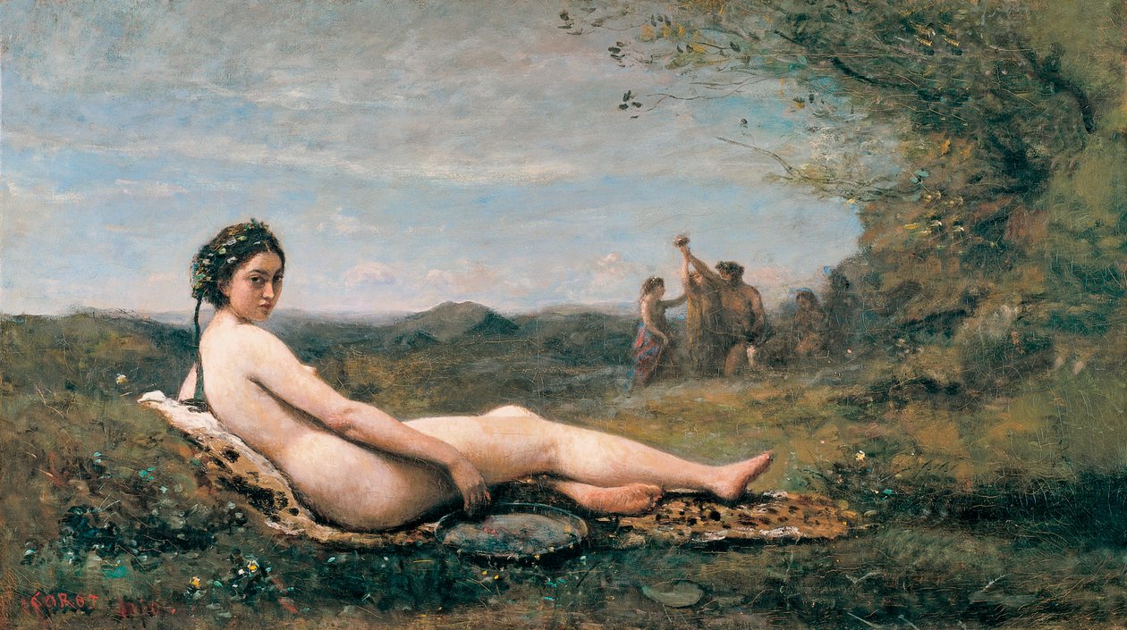 Lepo, 1860 tekijältä Jean Baptiste Camille Corot