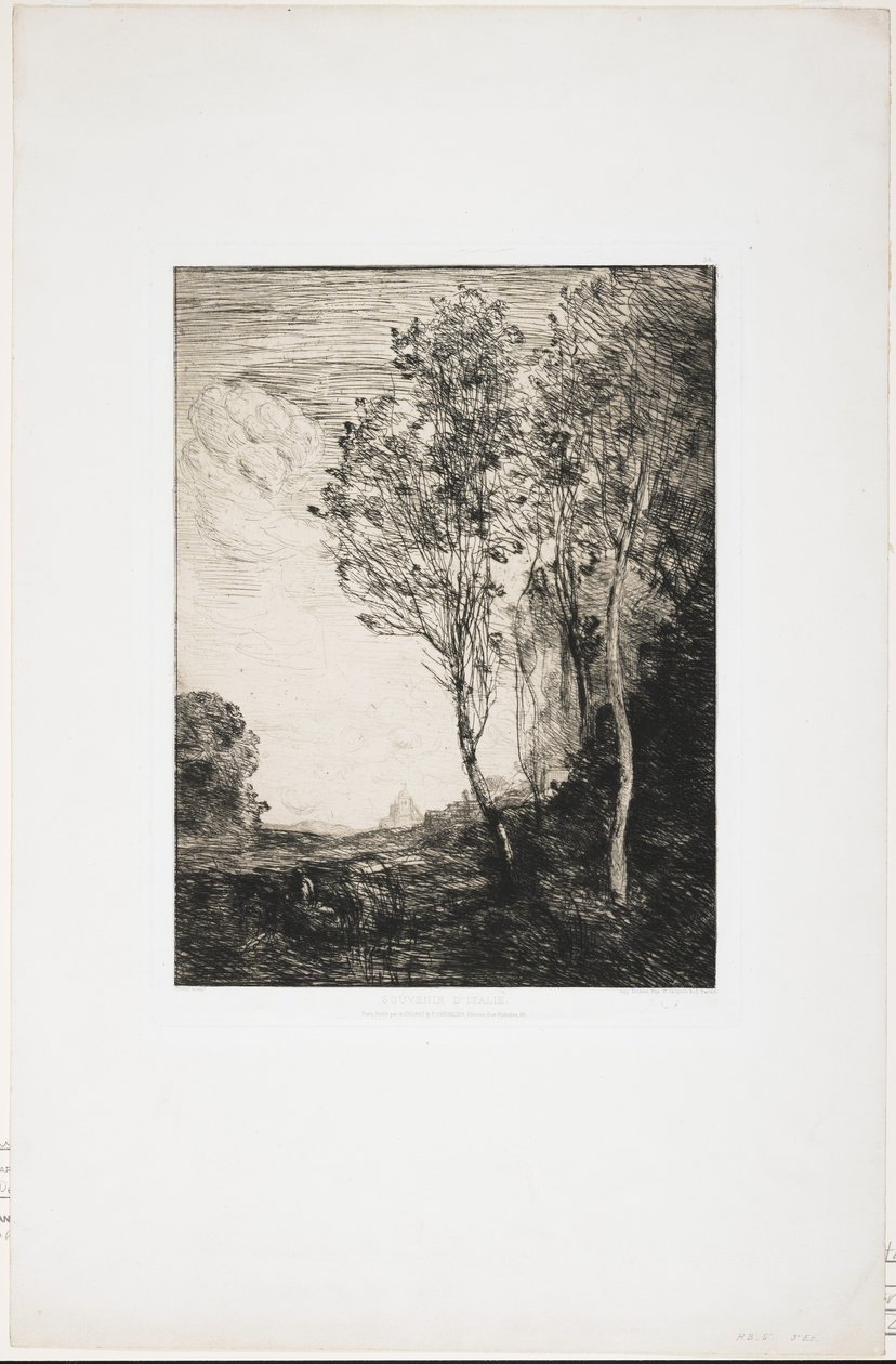 Muisto Italiasta, 1863 tekijältä Jean Baptiste Camille Corot