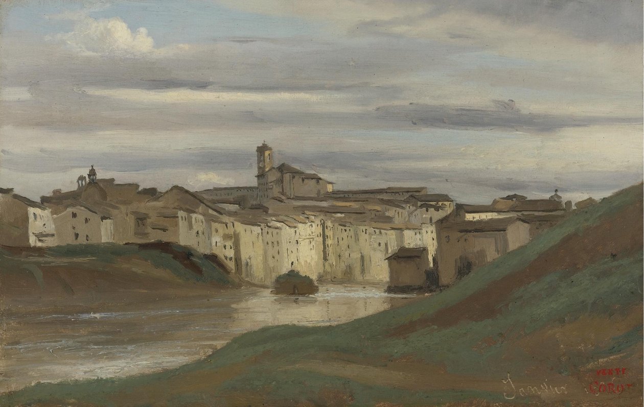 Sur les bords du Tibre, Rooma tekijältä Jean Baptiste Camille Corot