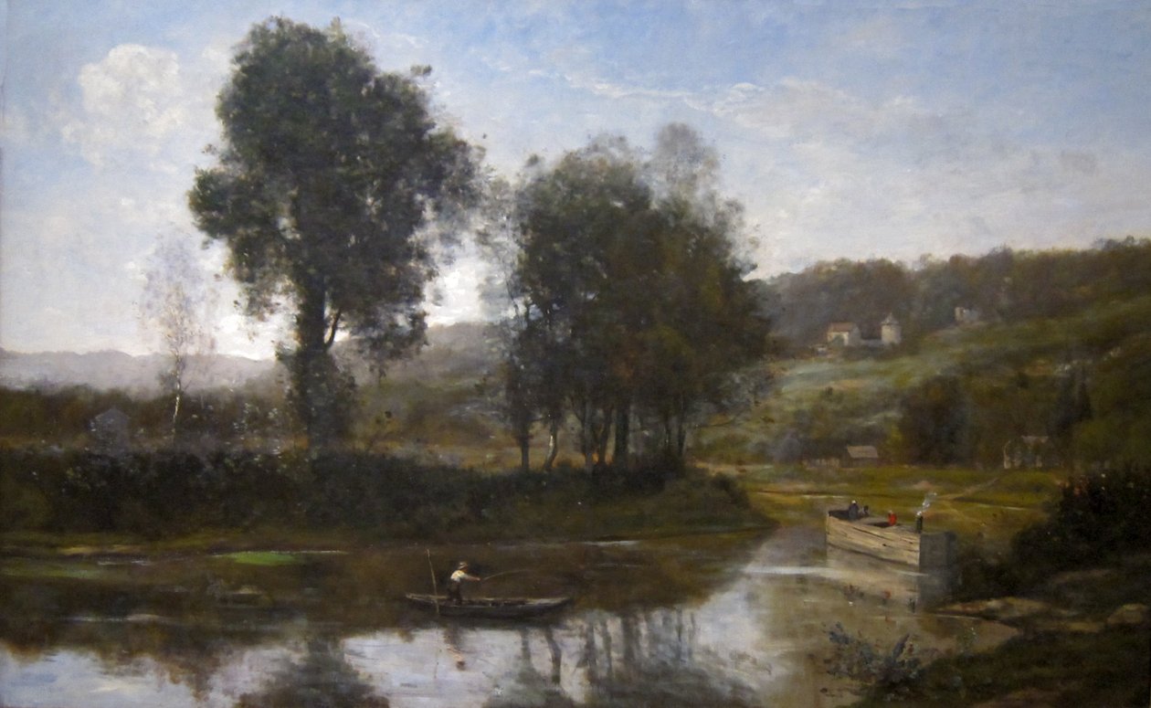 Kaari Seinen satamassa Port Marlyssä tekijältä Jean Baptiste Camille Corot