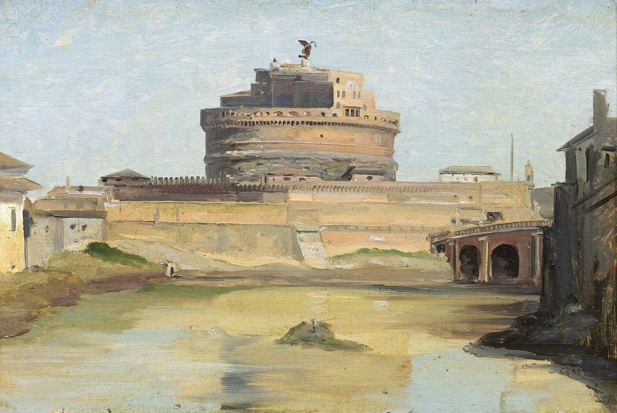 St. Angelon linna, Rooma tekijältä Jean Baptiste Camille Corot