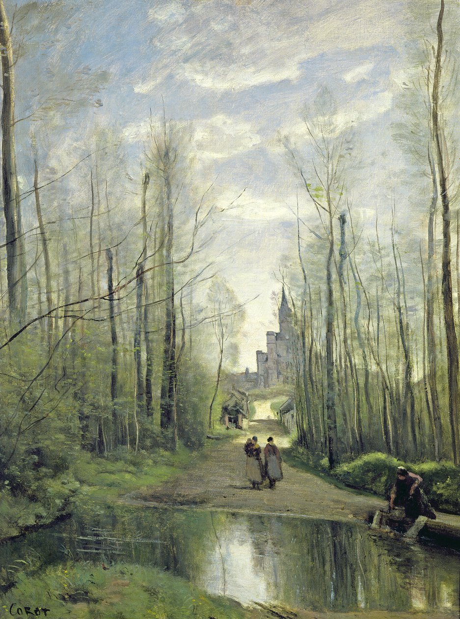 Marisselin kirkko, 1866 tekijältä Jean Baptiste Camille Corot