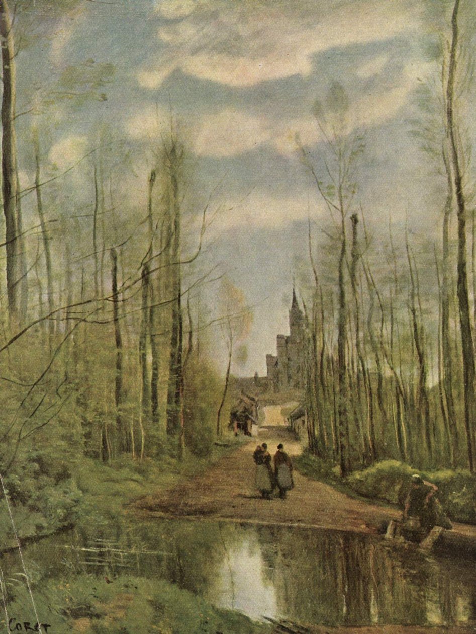 Kirkko Marisselissa tekijältä Jean Baptiste Camille Corot