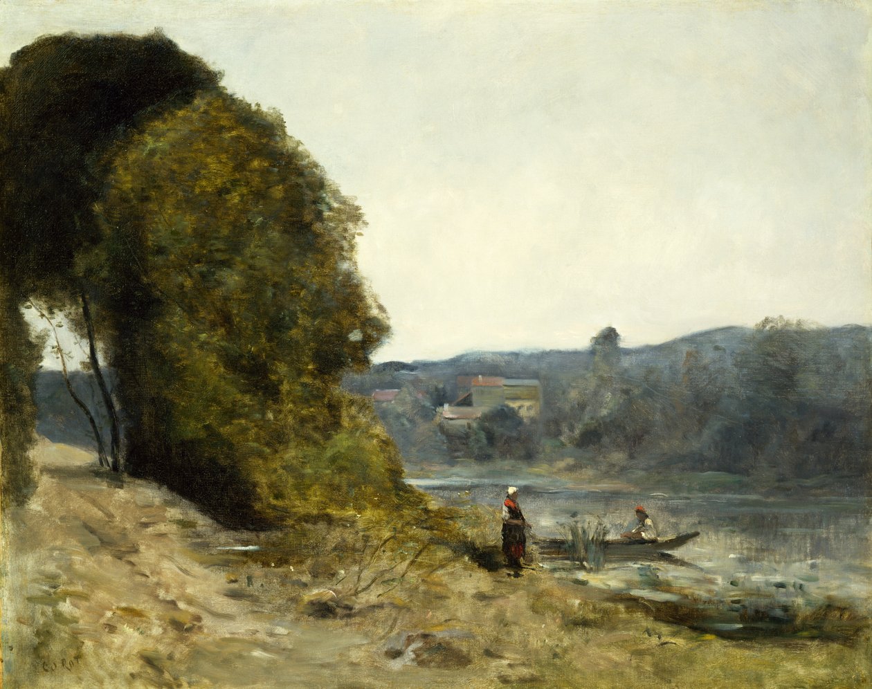 Venemiehen lähtö, 1870-72 tekijältä Jean Baptiste Camille Corot