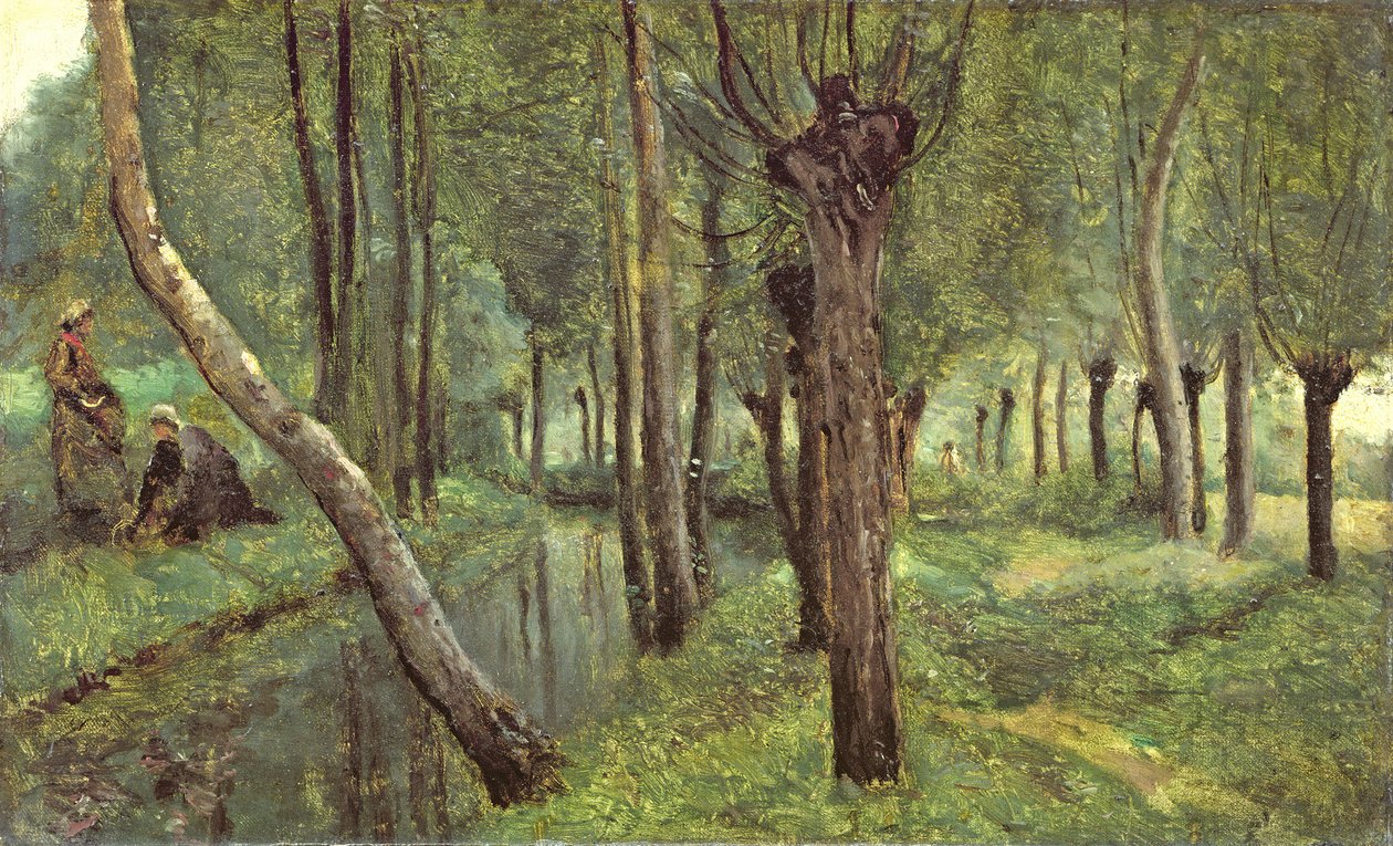 Dyke, noin 1865 tekijältä Jean Baptiste Camille Corot