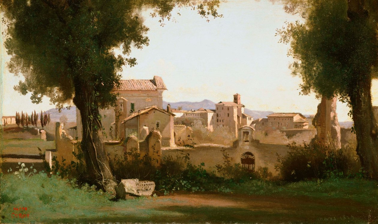 Näkymä Farnese Gardensista, Rooma tekijältä Jean Baptiste Camille Corot