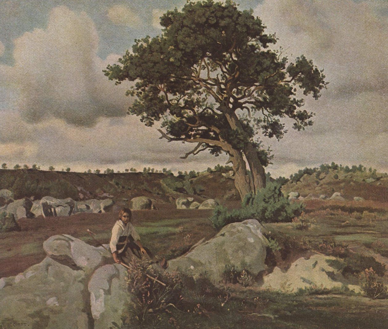 Wald von Fontainebleau tekijältä Jean Baptiste Camille Corot
